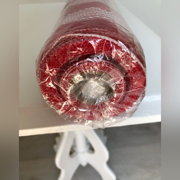 NEW 30 Ft Roll Holiday Red Mesh Ribbon & Christmas Bear Burlap Santa Sack - Picture 6 of 11